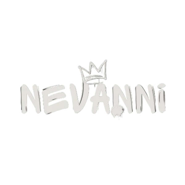 White text 'NEVANNI' with a crown on a black background
